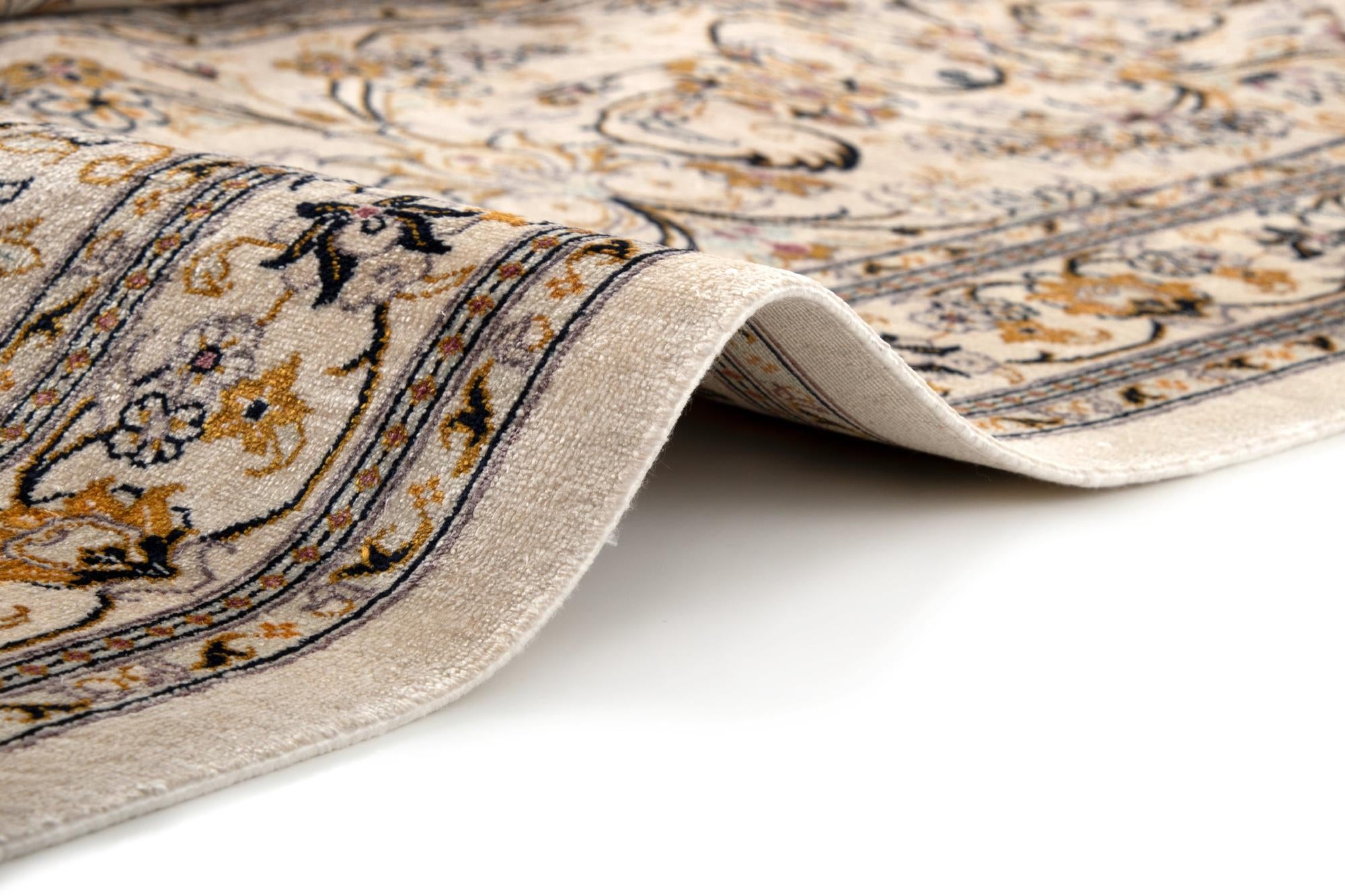 9' 8 x 13' 5 Ghom Silk Rug