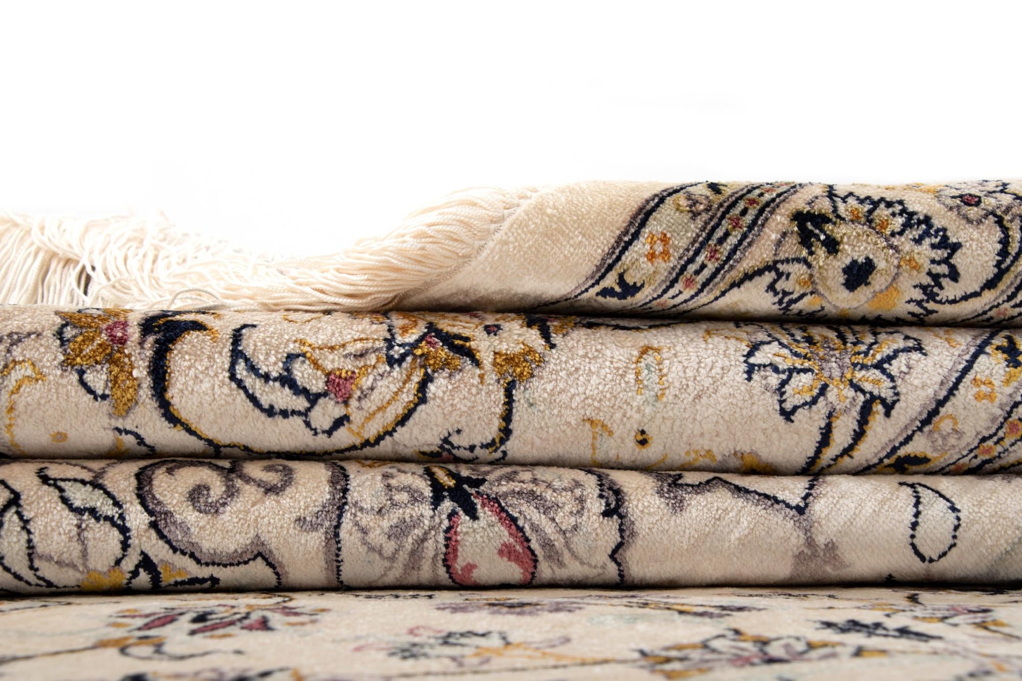 9' 8 x 13' 5 Ghom Silk Rug