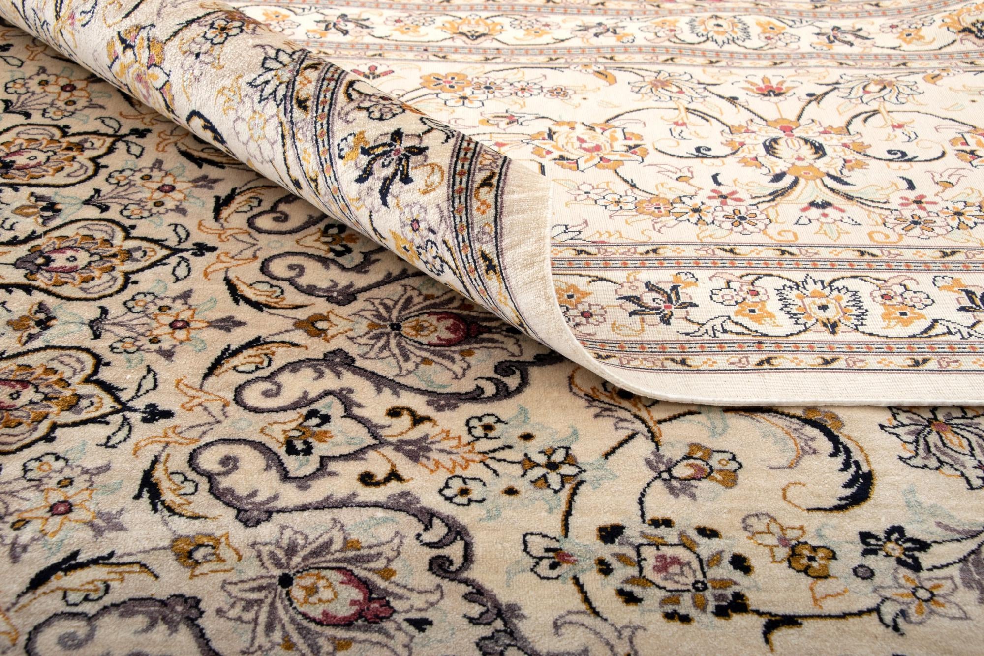 9' 8 x 13' 5 Ghom Silk Rug