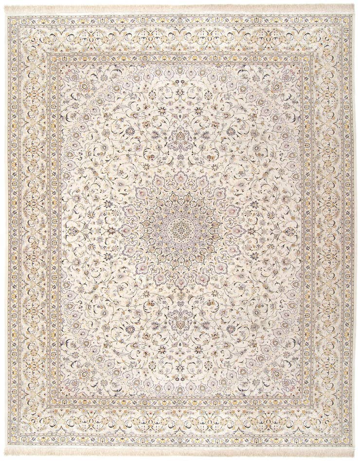 Detail image of 9' 8 x 13' 5 Ghom Silk Rug