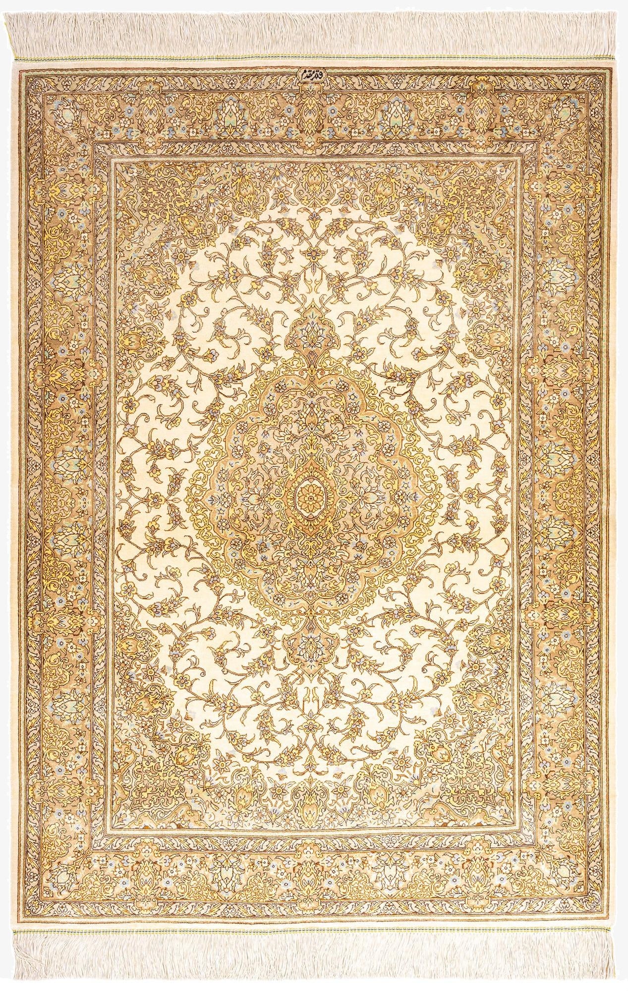 3' 5 x 4' 10 Ghom Silk Rug