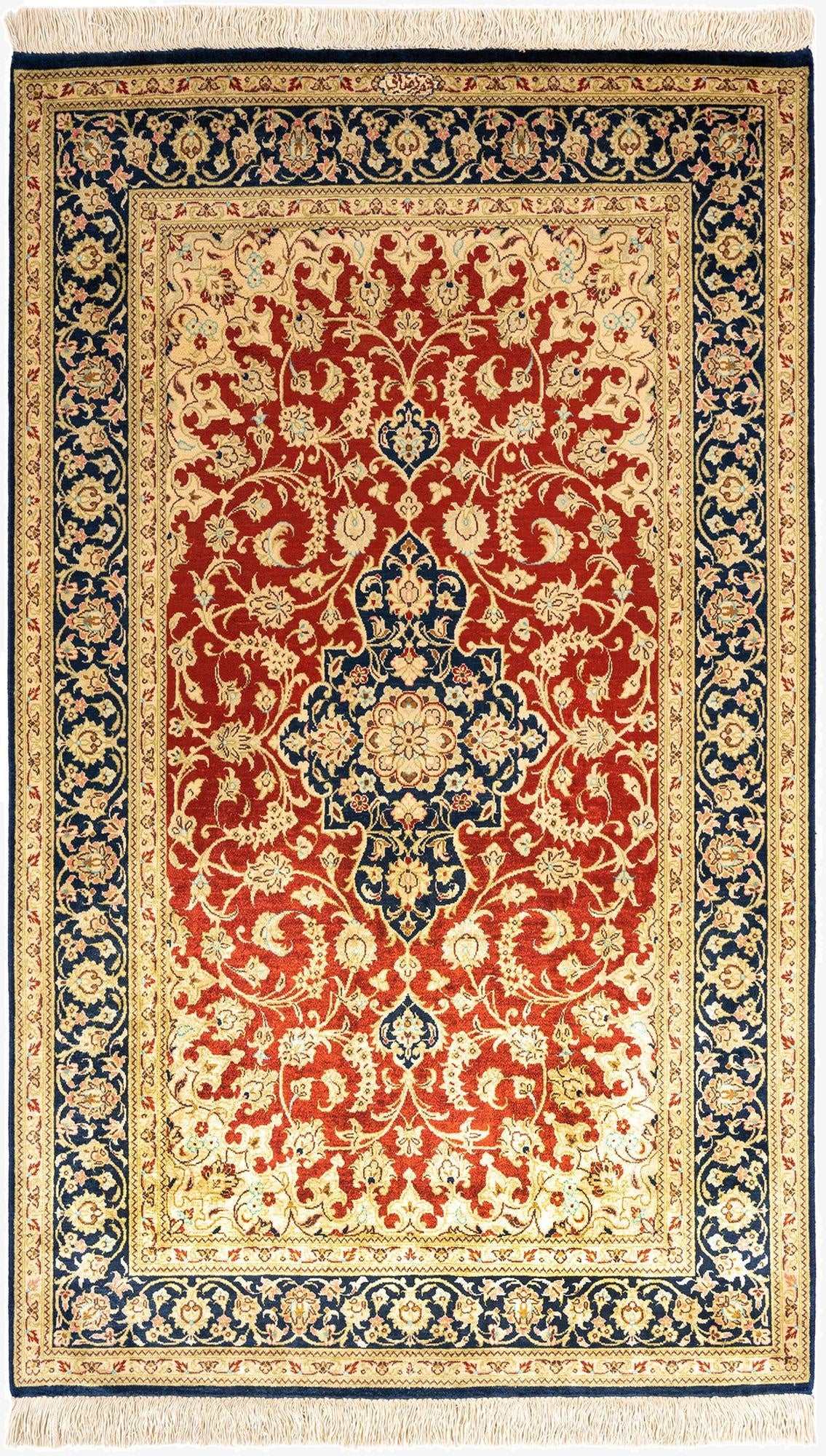2' 7 x 4' 3 Ghom Silk Rug