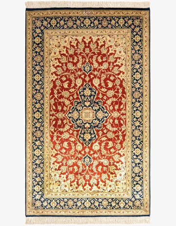 2' 7 x 4' 3 Ghom Silk Rug