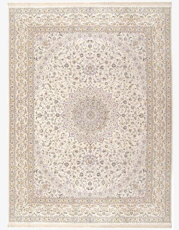 9' 8 x 13' 5 Ghom Silk Rug