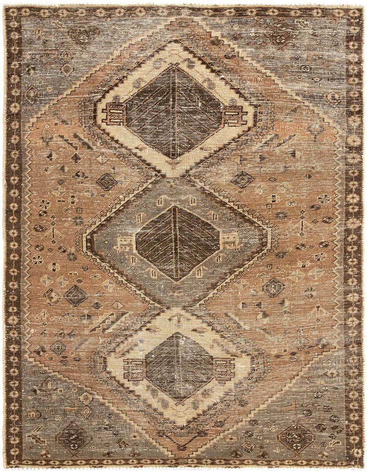 Detail image of 4' 2 x 6' 1 Hamedan Wool Rug