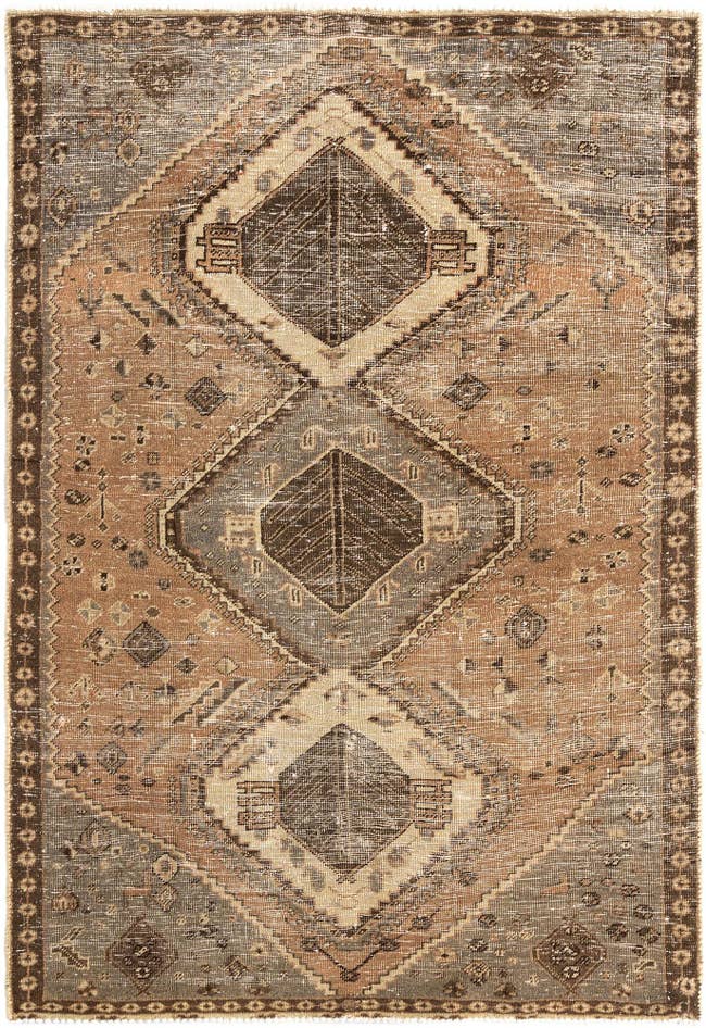 Detail image of 4' 2 x 6' 1 Hamedan Wool Rug