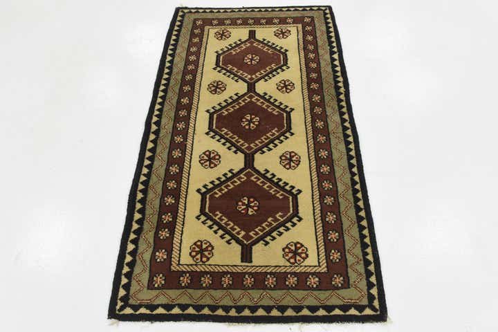 3' x 5' 3 Hand Knotted Hamedan Wool Rug