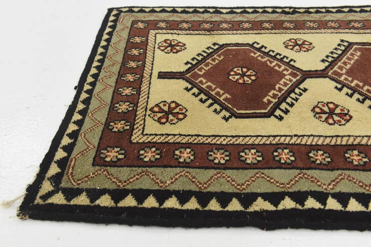 Detail image of 3' x 5' 3 Hand Knotted Hamedan Wool Rug