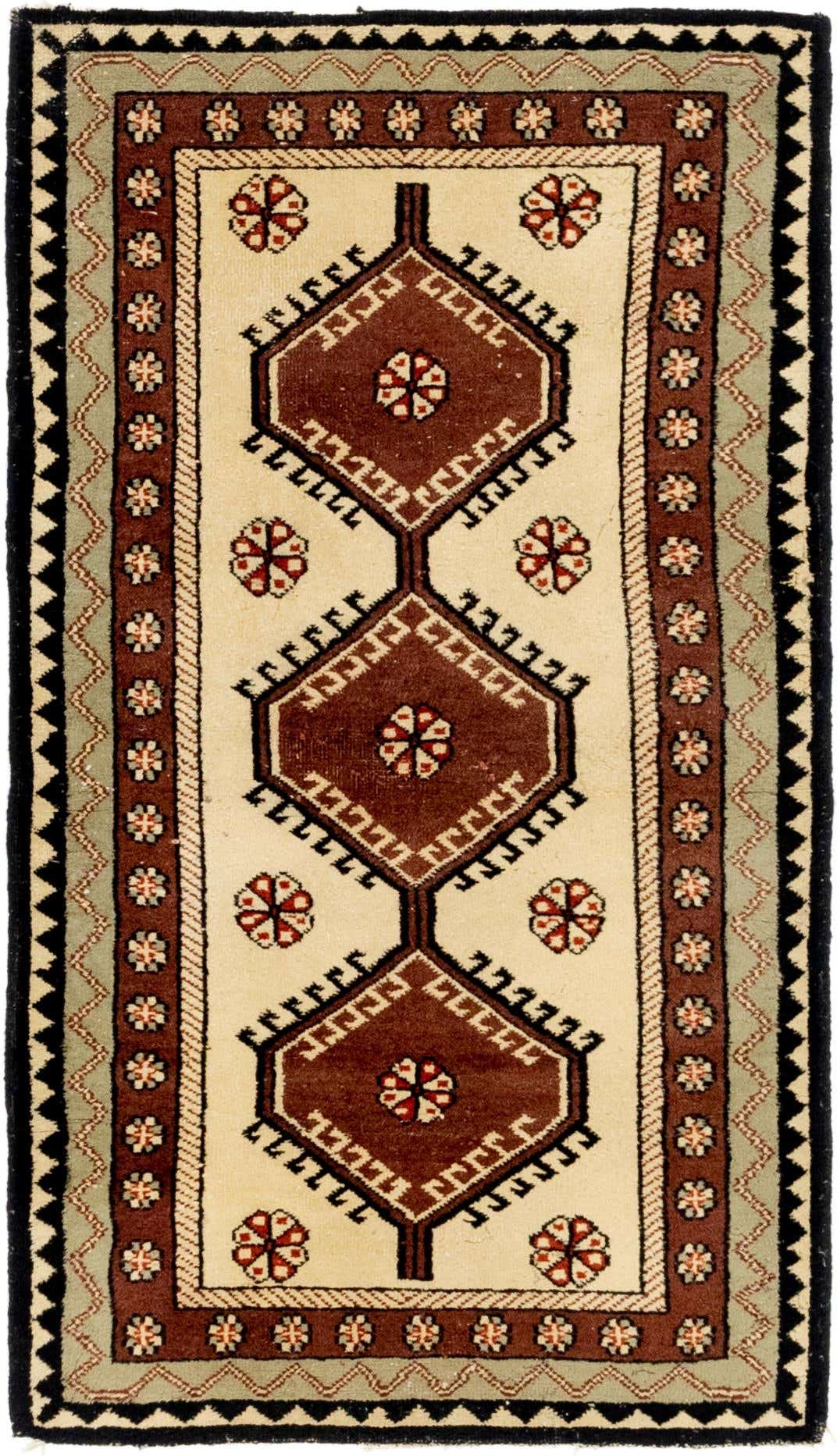 3' x 5' 3 Hand Knotted Hamedan Wool Rug