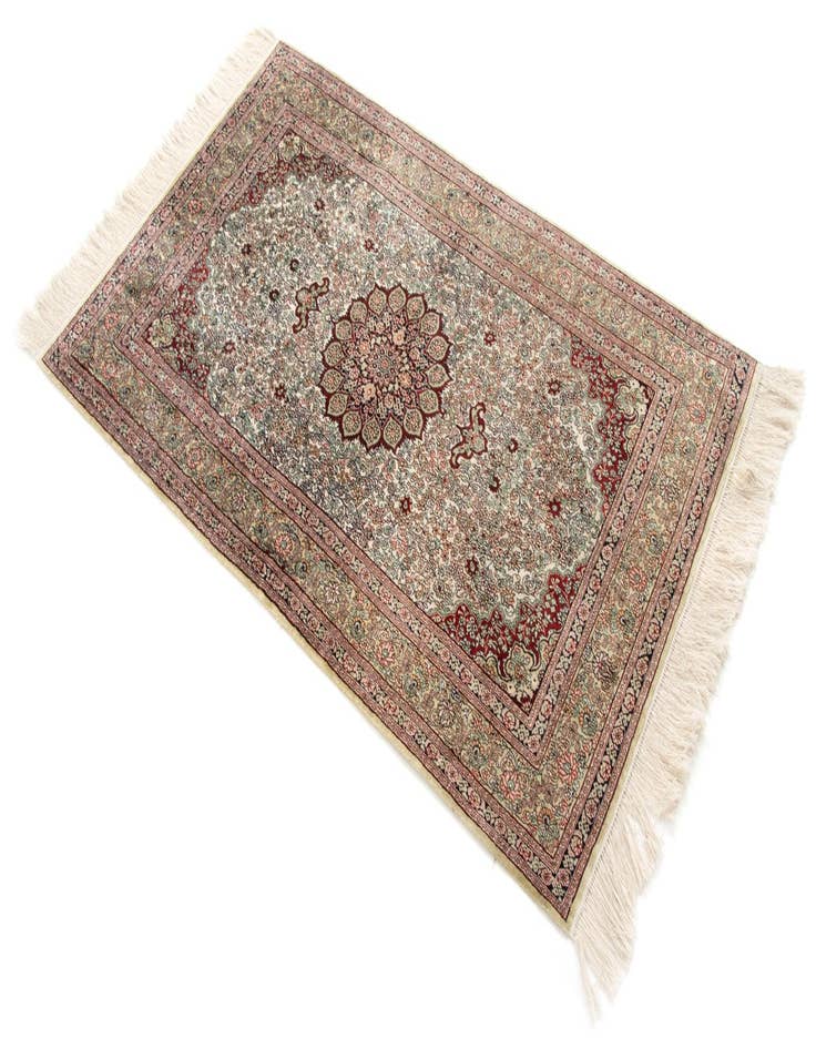 Detail image of 2' 11 x 4' 11  Hand Knotted Hereke Rug