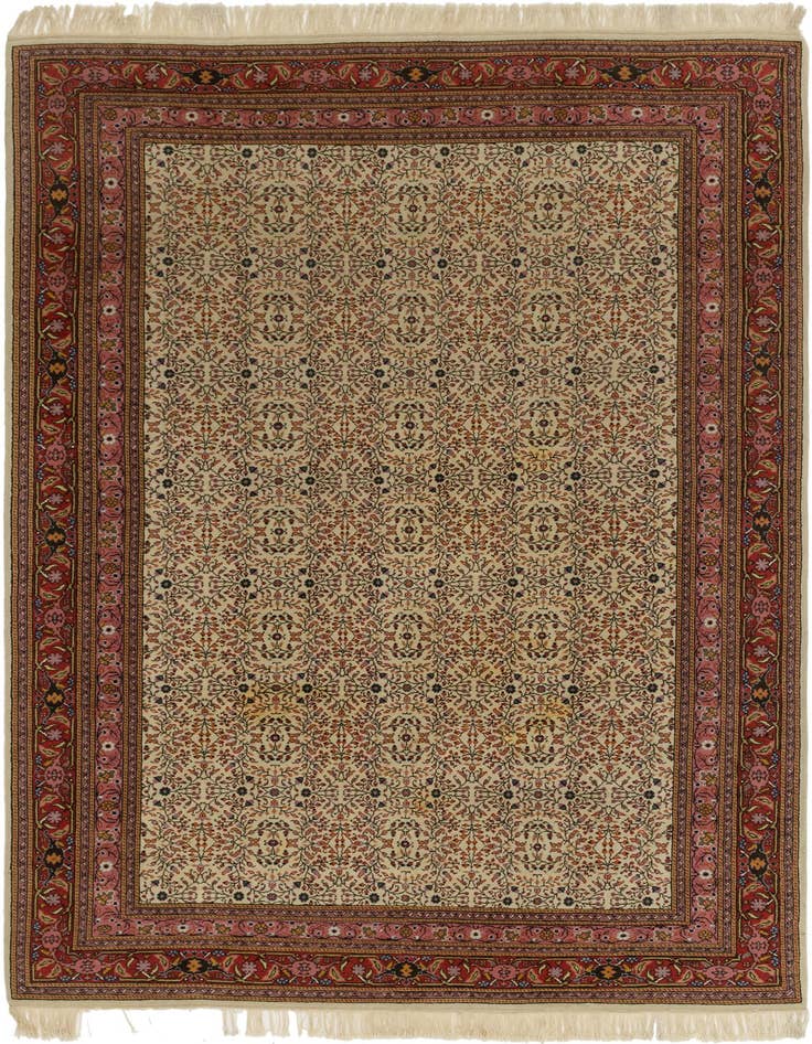 Detail image of 6' 8 x 10' Hand Knotted Hereke Wool Rug