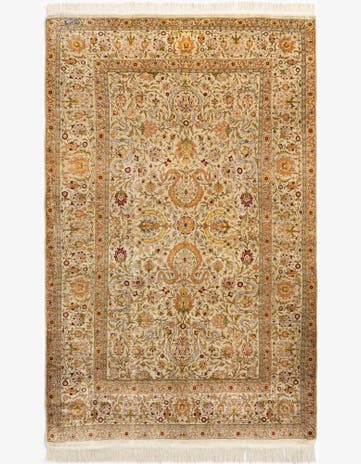 4' 8 x 7' 5 Hereke Silk Rug