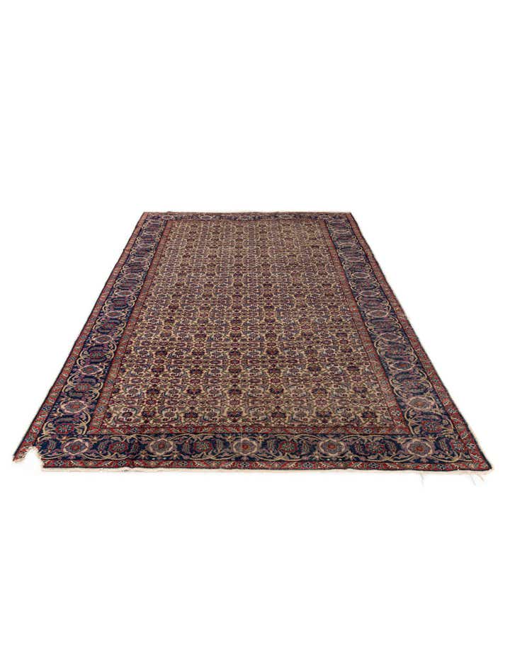 6' 6 x 9' 6 Hand Knotted Hossainabad Persian Wool Rug