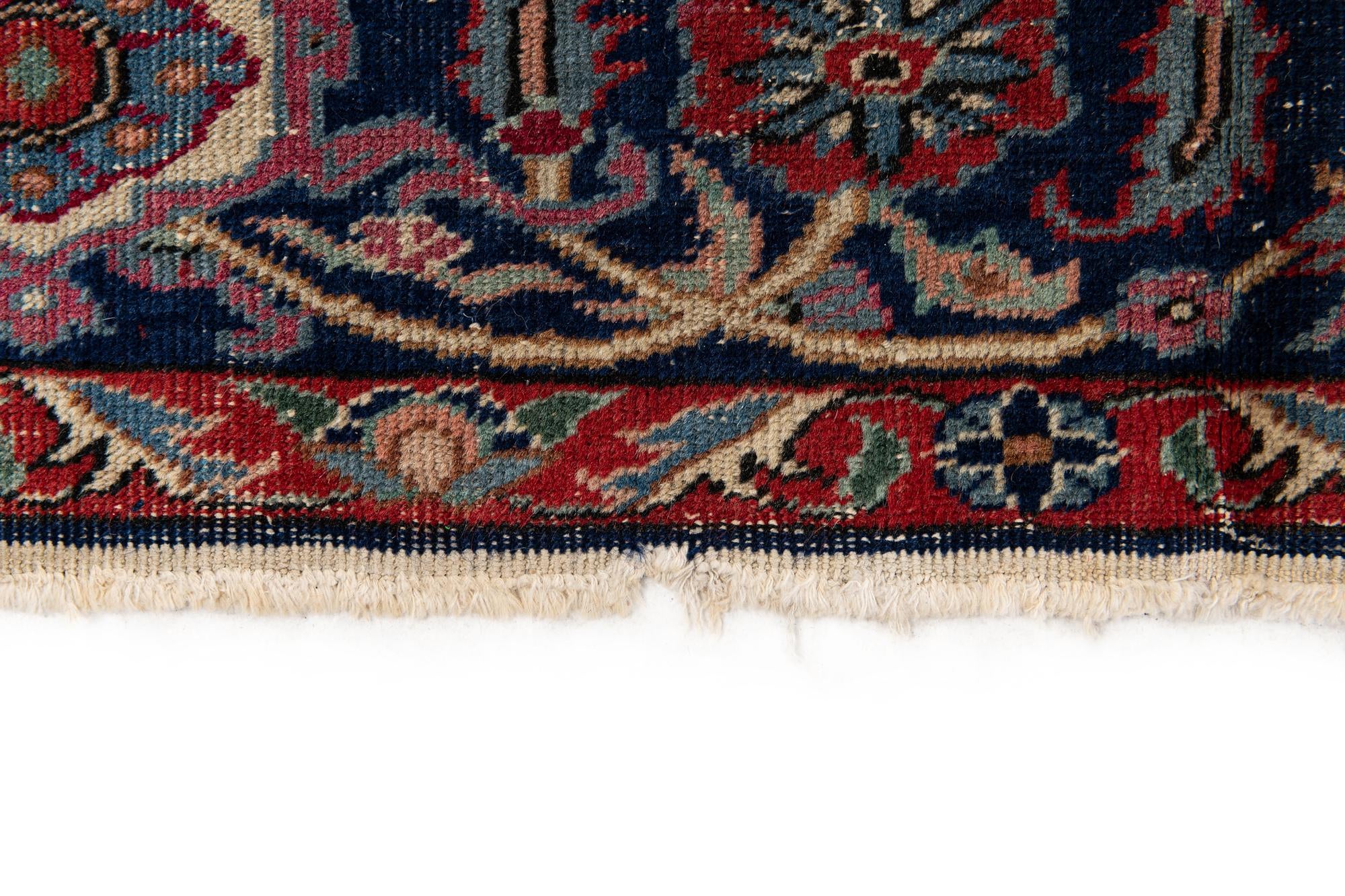 6' 6 x 9' 6 Hand Knotted Hossainabad Persian Wool Rug