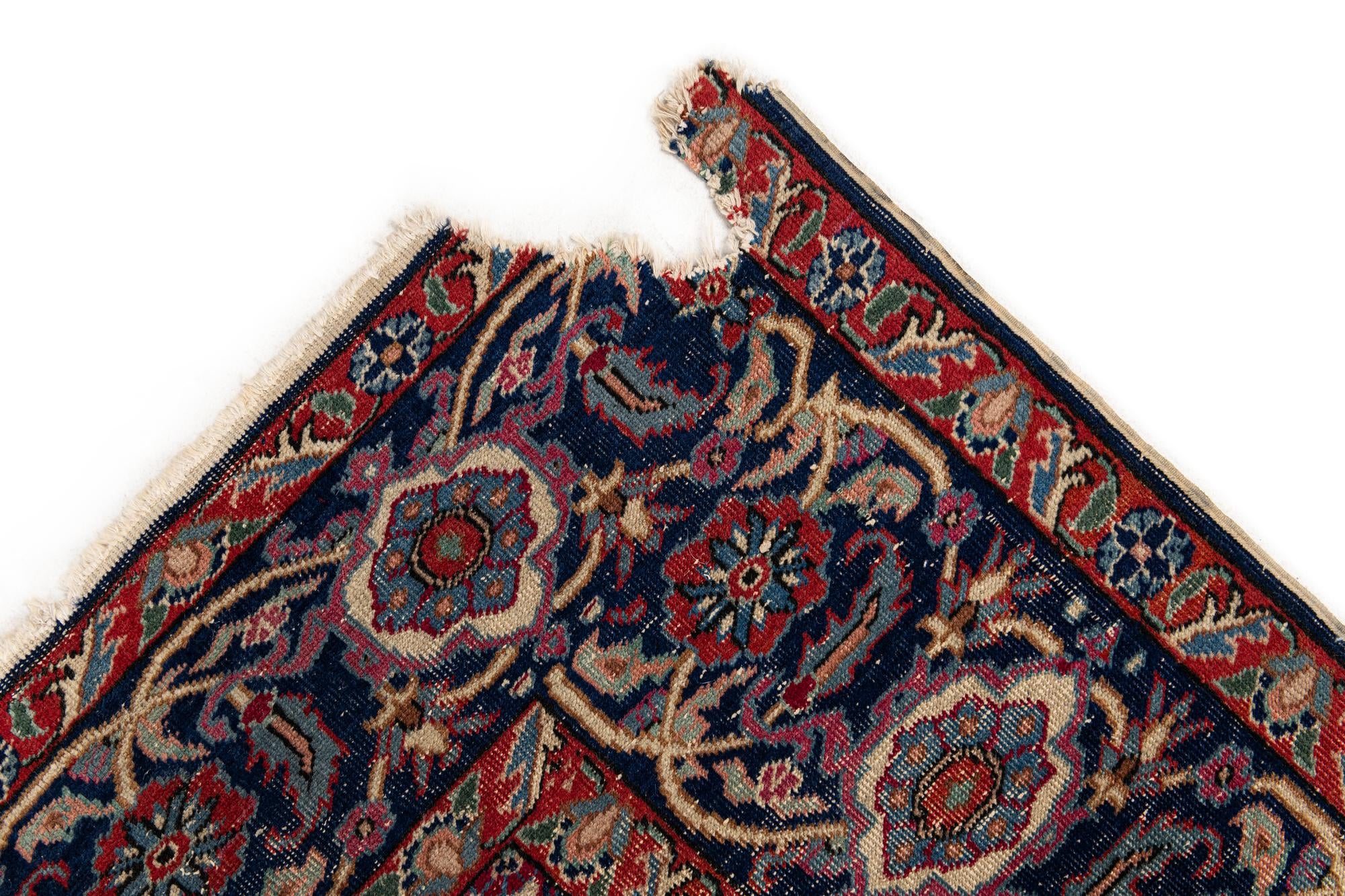 6' 6 x 9' 6 Hand Knotted Hossainabad Persian Wool Rug