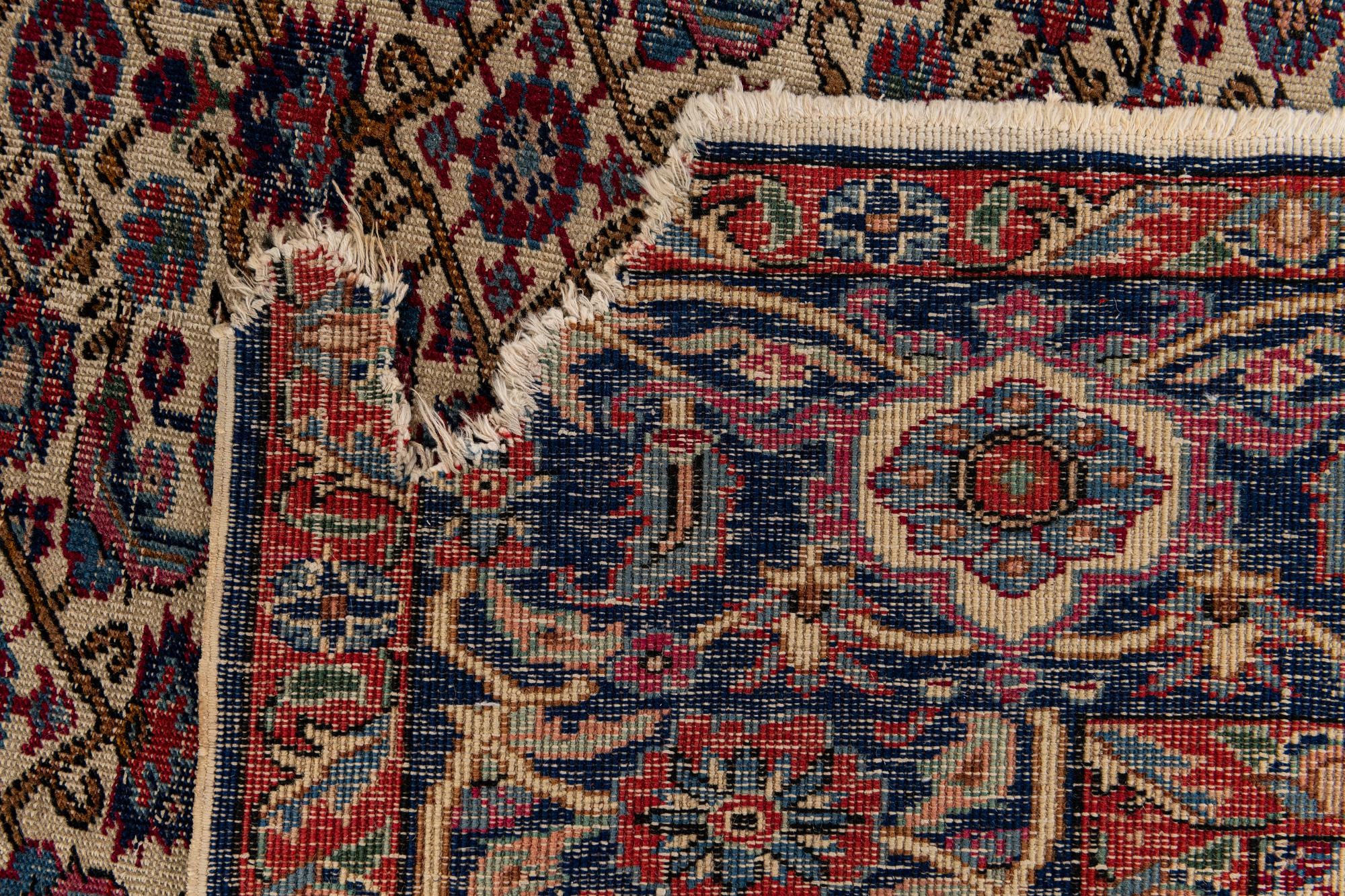 6' 6 x 9' 6 Hand Knotted Hossainabad Persian Wool Rug