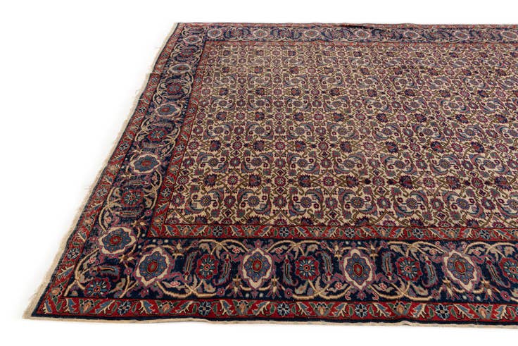 Detail image of 6' 6 x 9' 6 Hand Knotted Hossainabad Persian Wool Rug