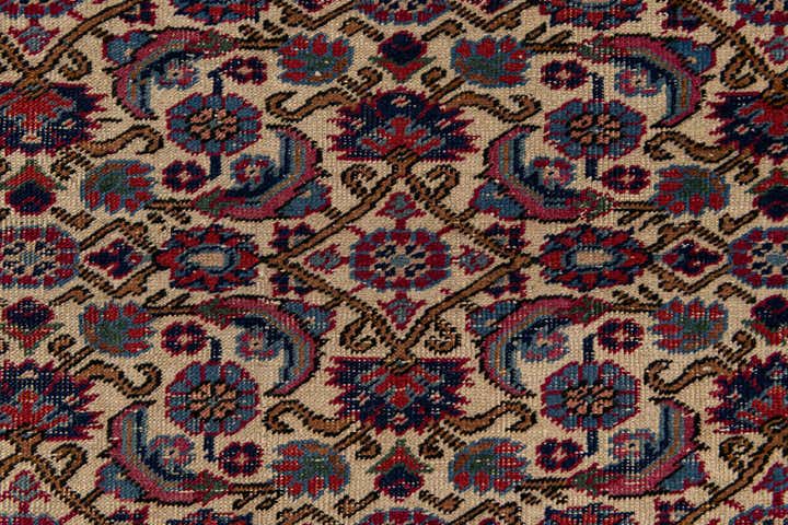 6' 6 x 9' 6 Hand Knotted Hossainabad Persian Wool Rug