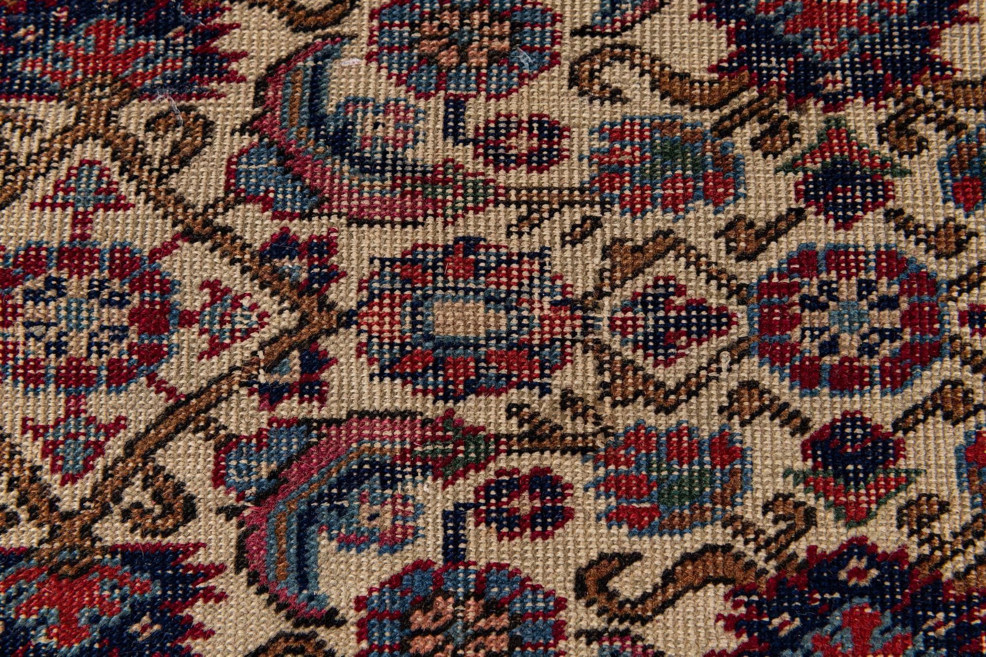 6' 6 x 9' 6 Hand Knotted Hossainabad Persian Wool Rug