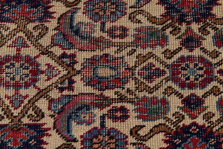 6' 6 x 9' 6 Hand Knotted Hossainabad Persian Wool Rug