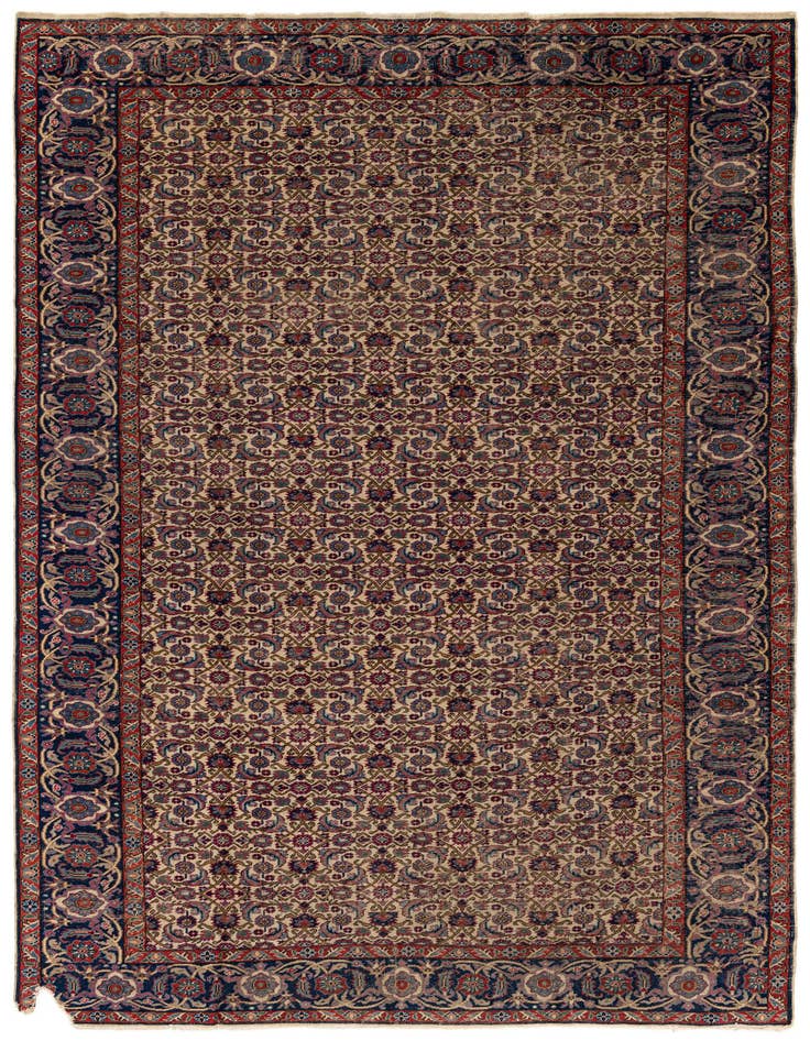 Detail image of 6' 6 x 9' 6 Hand Knotted Hossainabad Persian Wool Rug