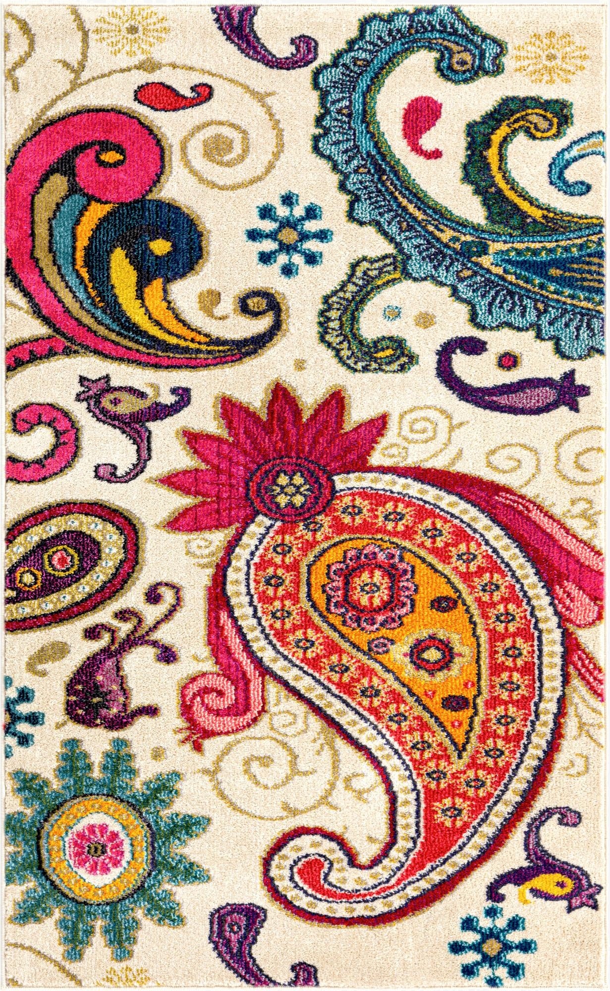 3' 3 x 5' 3 Washable Hyacinth Rug