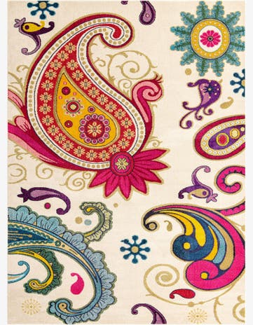 Cream Washable Hyacinth Rug