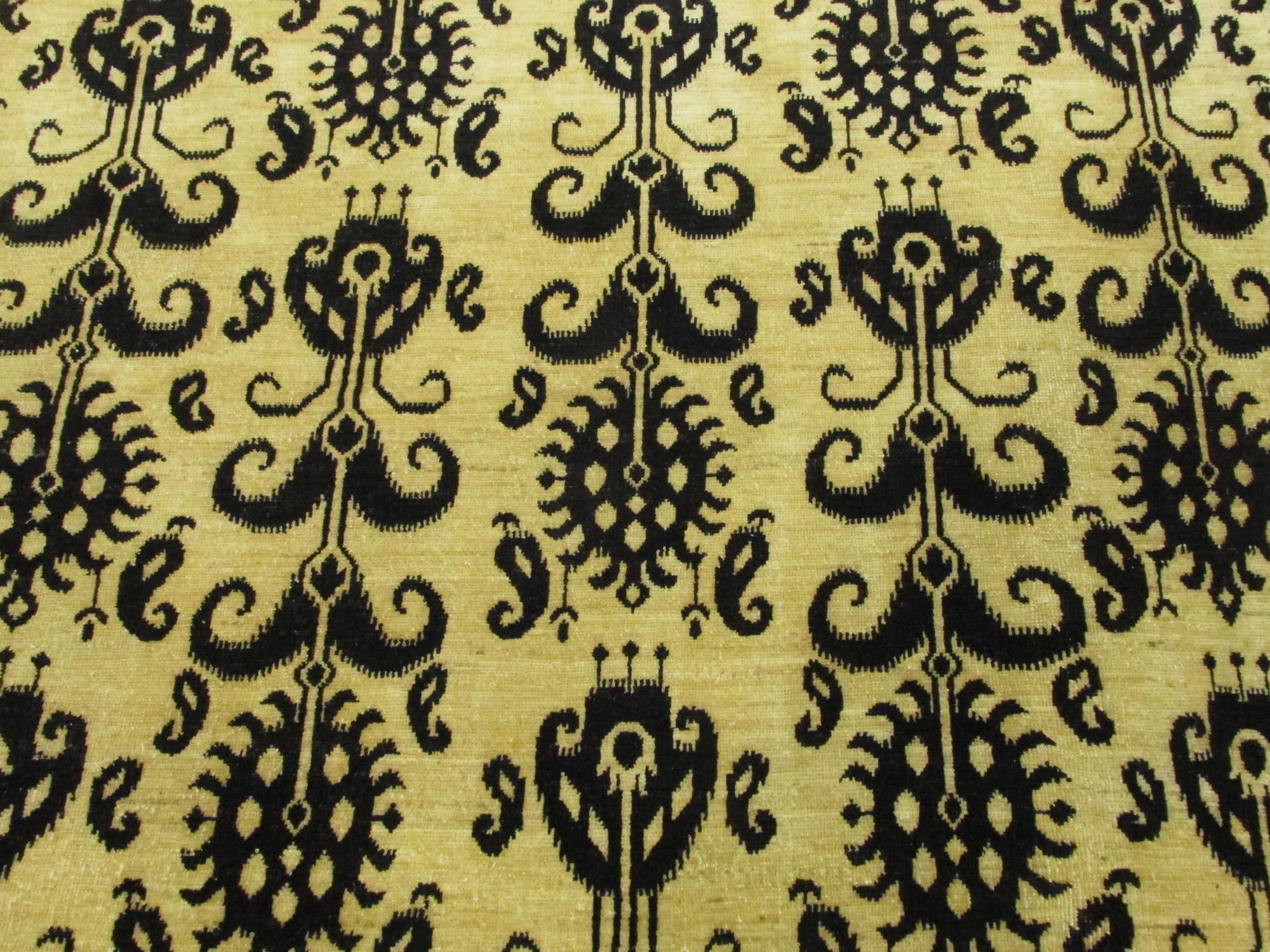 8' 2 x 9' 6 Hand Knotted Ikat Oriental Rug
