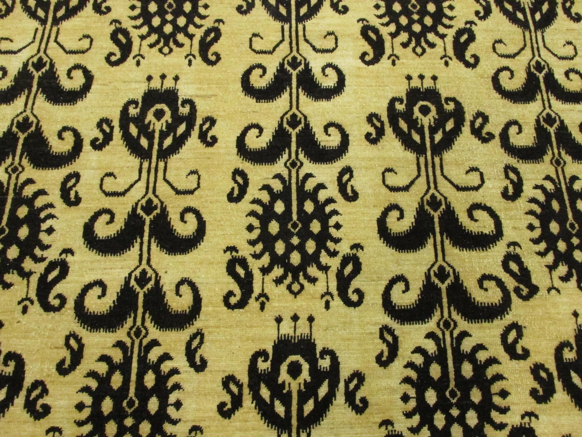 8' 2 x 9' 6 Hand Knotted Ikat Oriental Rug