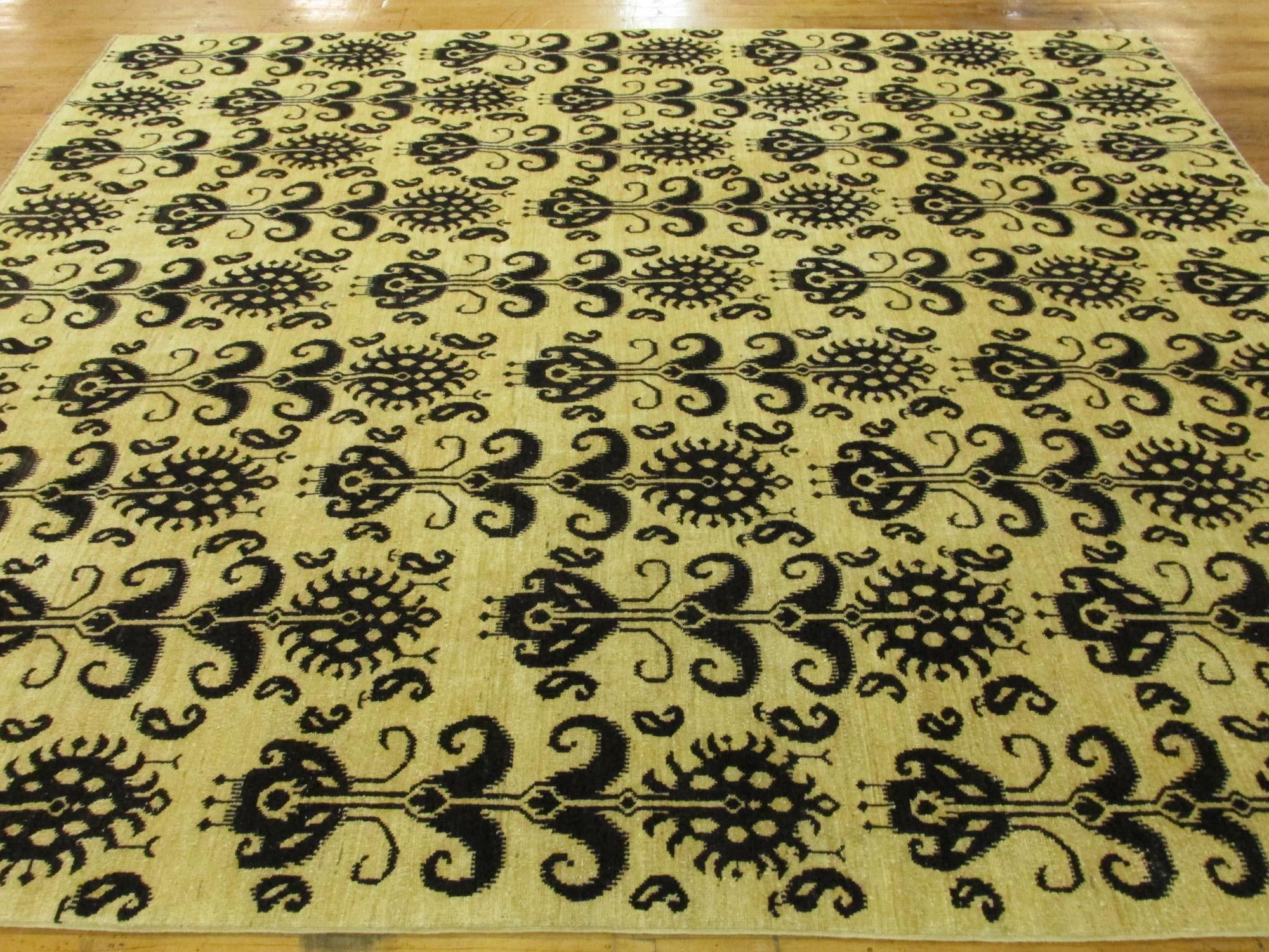 8' 2 x 9' 6 Hand Knotted Ikat Oriental Rug