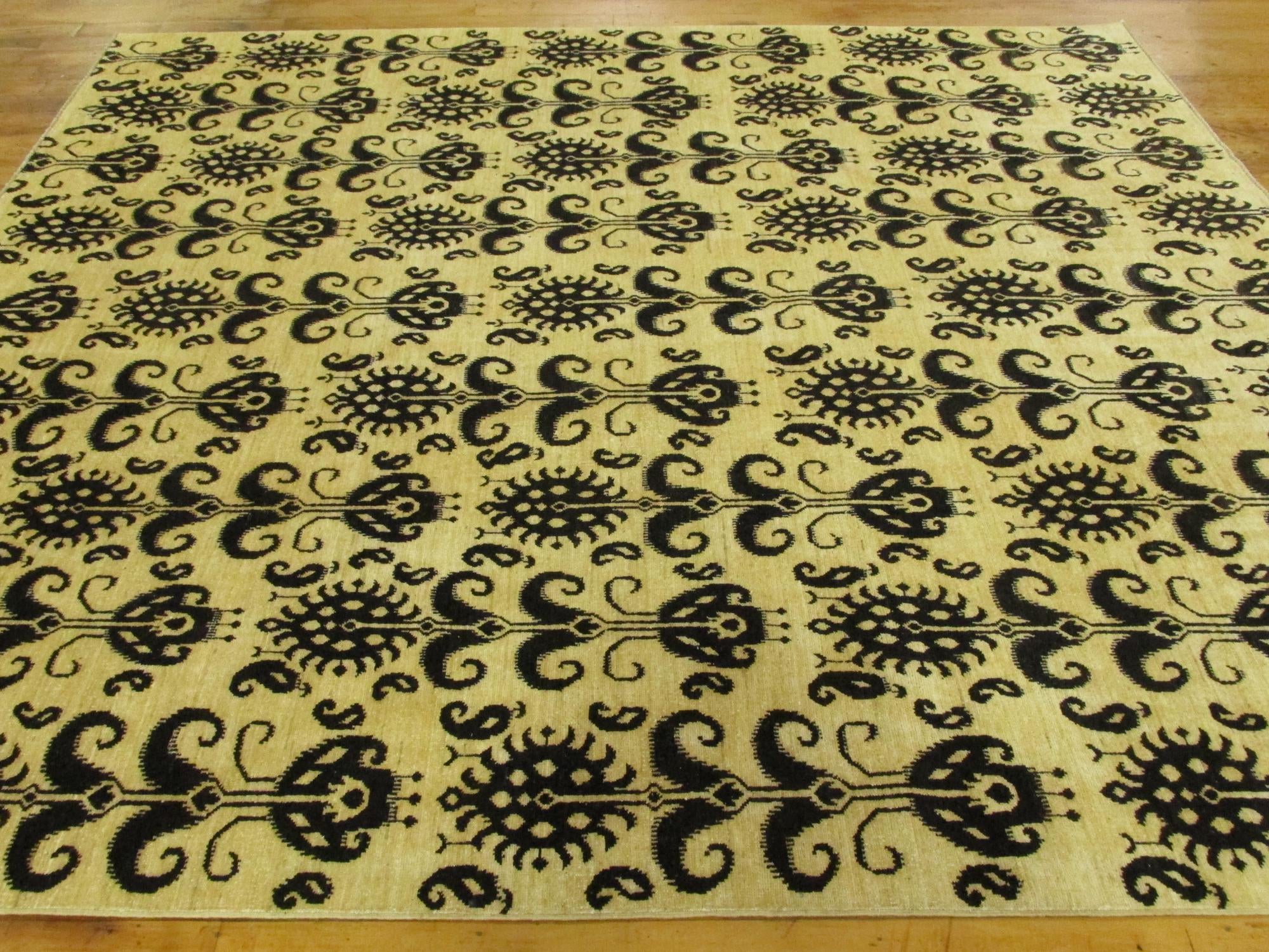 8' 2 x 9' 6 Hand Knotted Ikat Oriental Rug