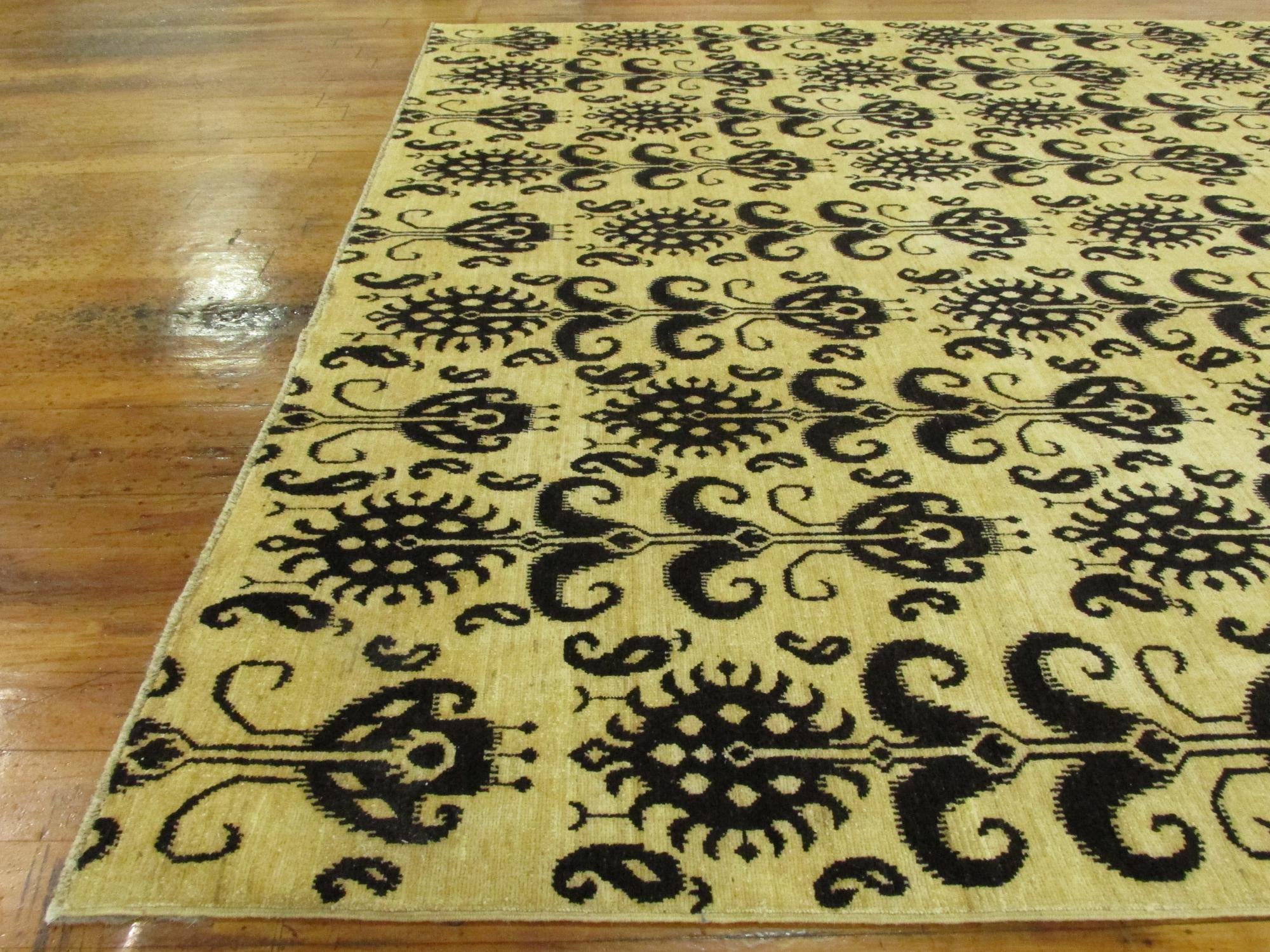 8' 2 x 9' 6 Hand Knotted Ikat Oriental Rug
