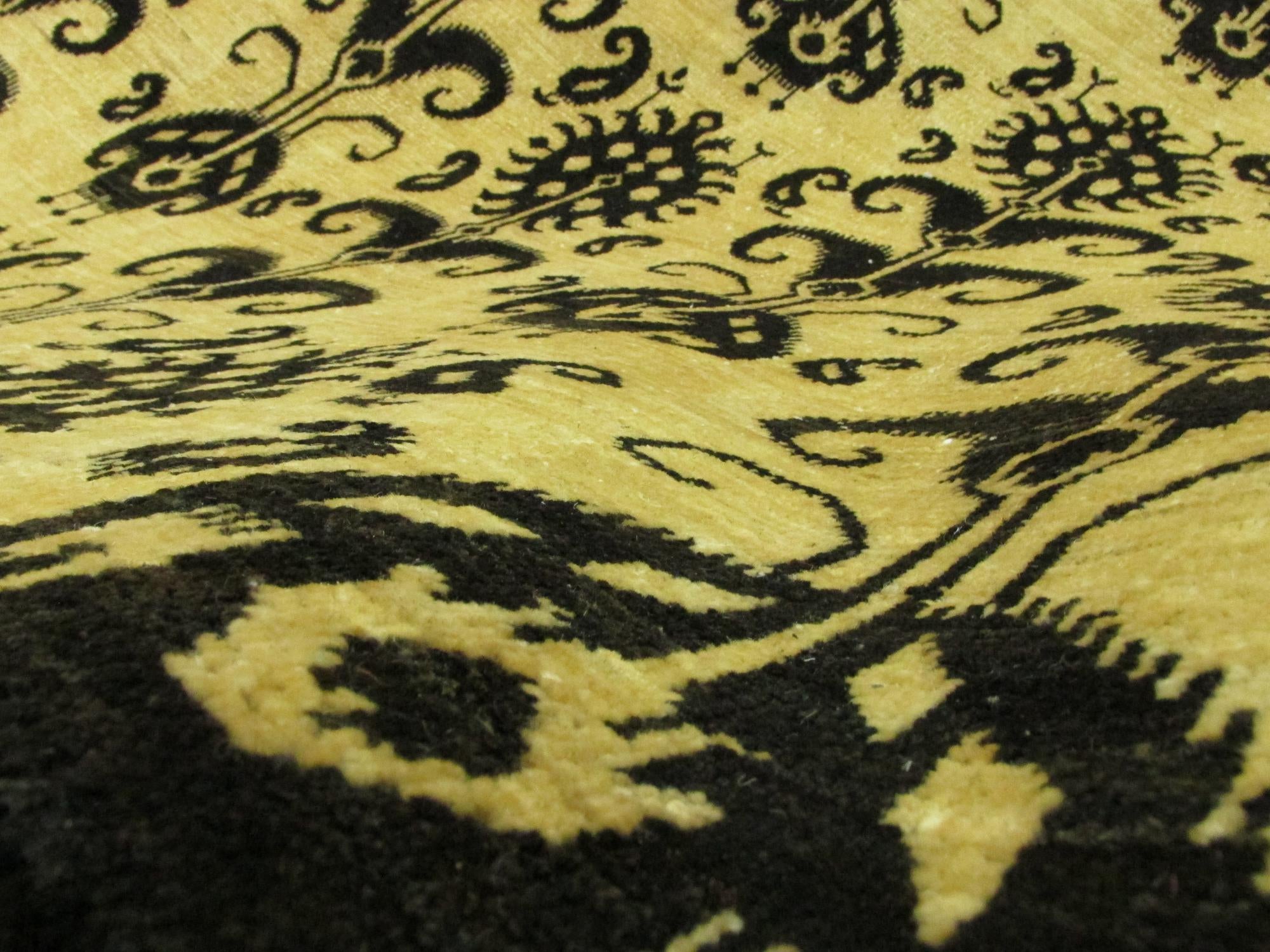 8' 2 x 9' 6 Hand Knotted Ikat Oriental Rug