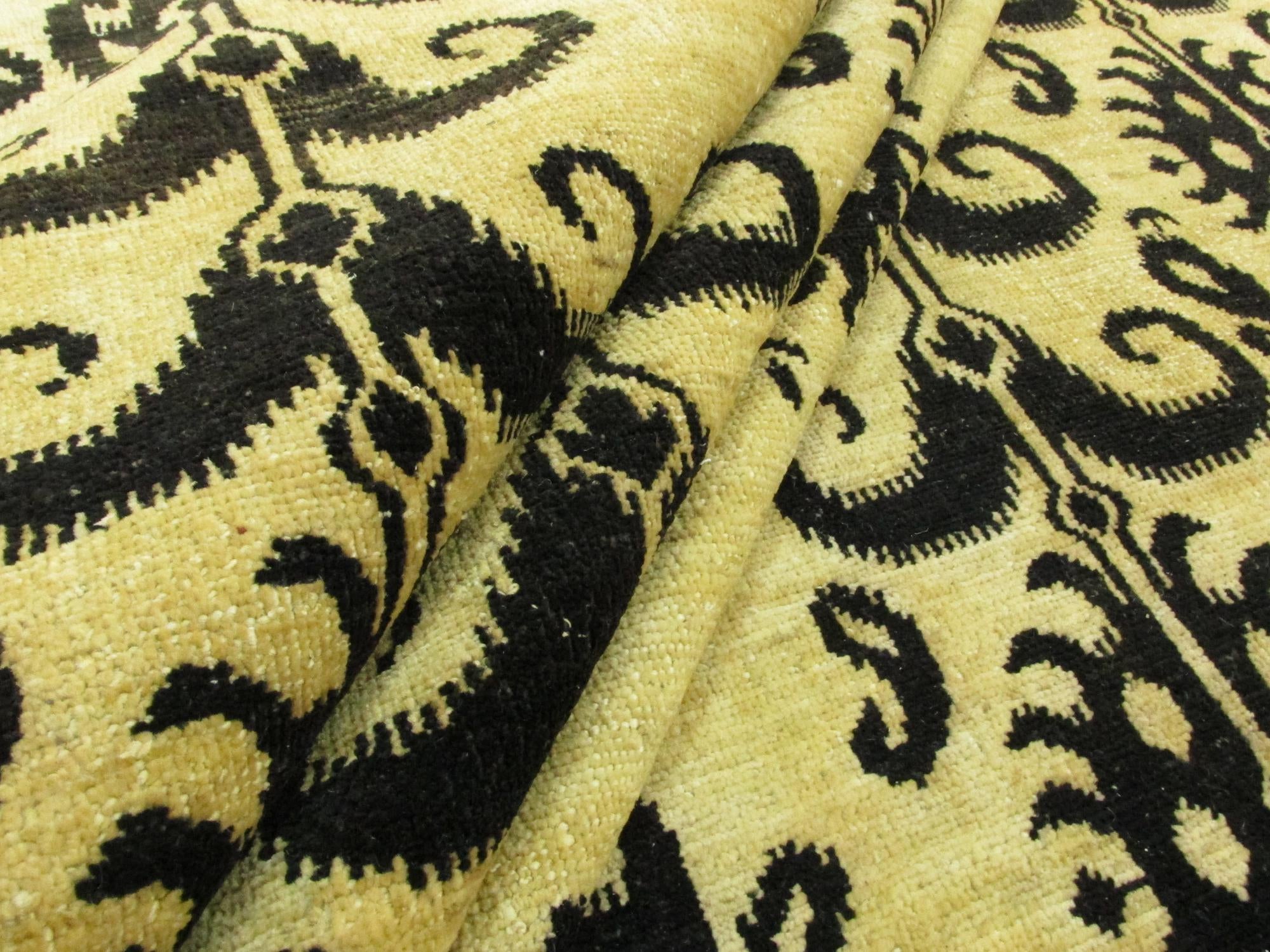 8' 2 x 9' 6 Hand Knotted Ikat Oriental Rug