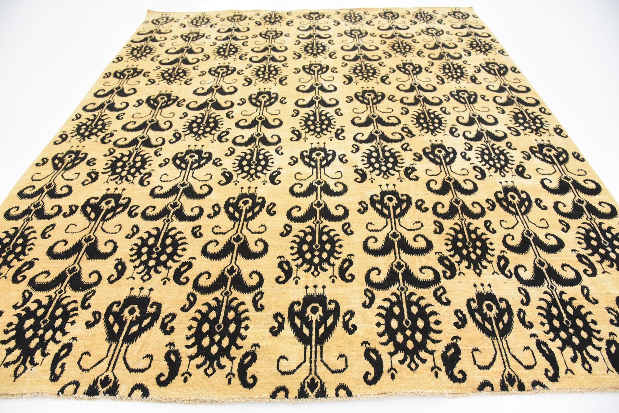 8' 2 x 9' 6 Hand Knotted Ikat Oriental Rug
