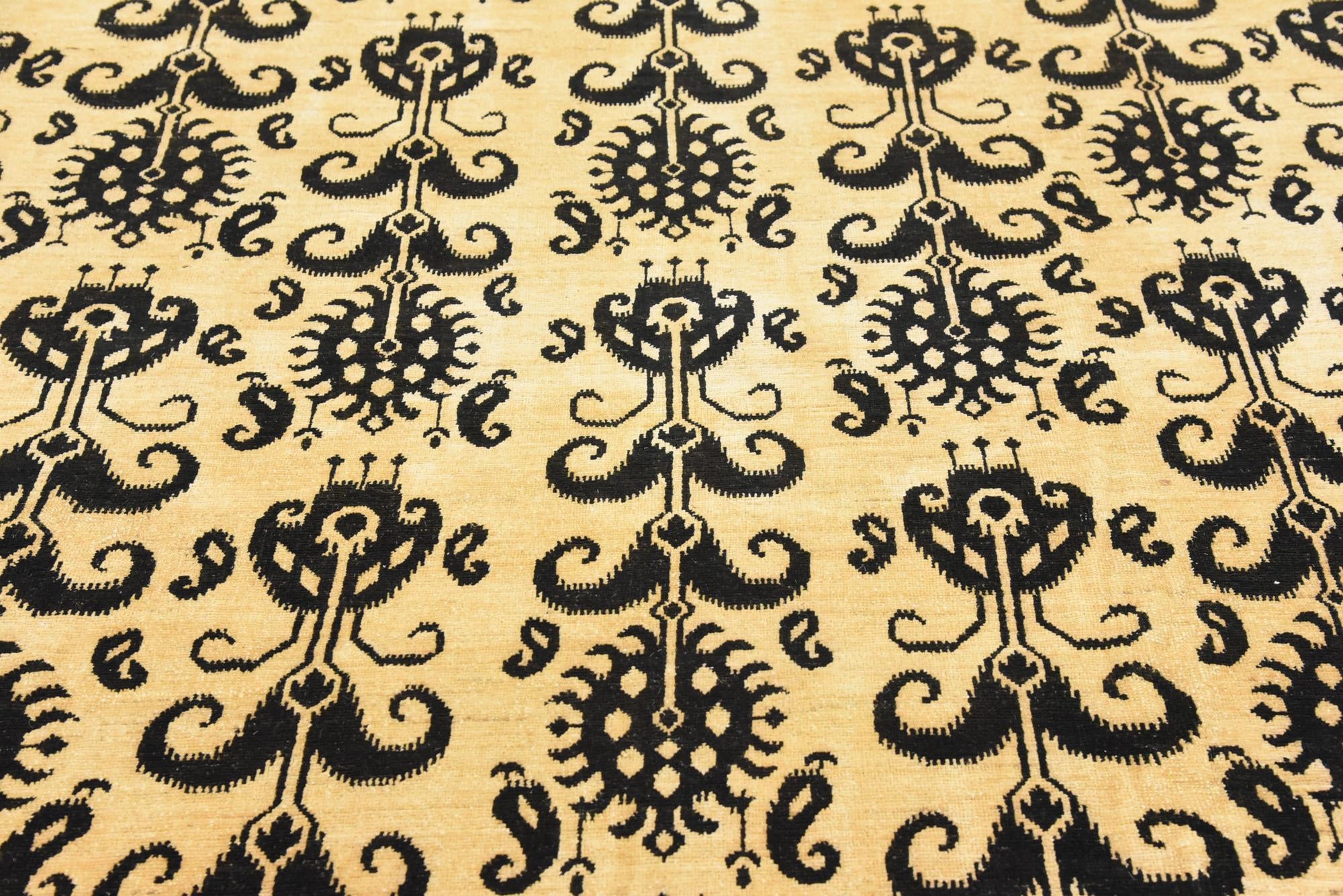 8' 2 x 9' 6 Hand Knotted Ikat Oriental Rug