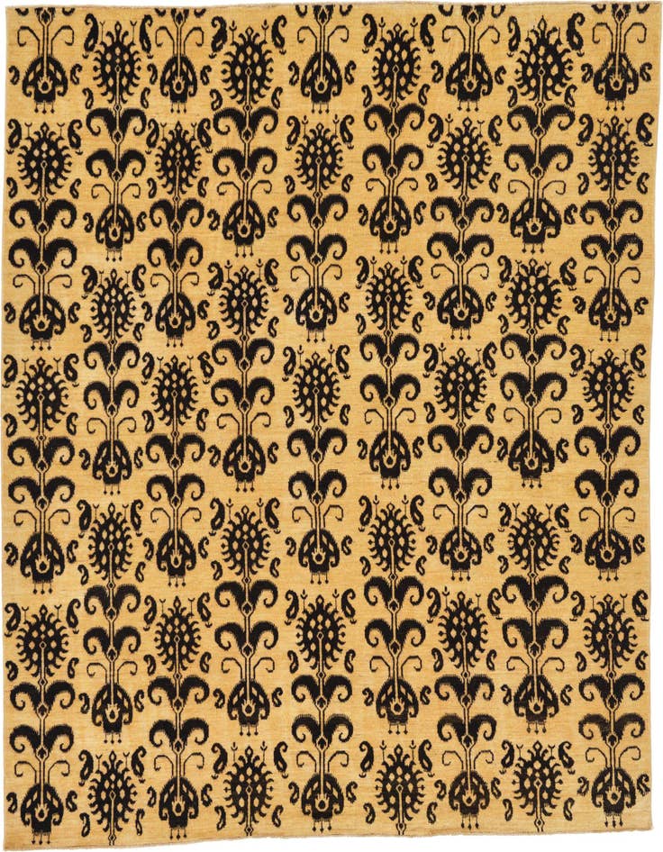Detail image of 8' 2 x 9' 6 Hand Knotted Ikat Oriental Rug