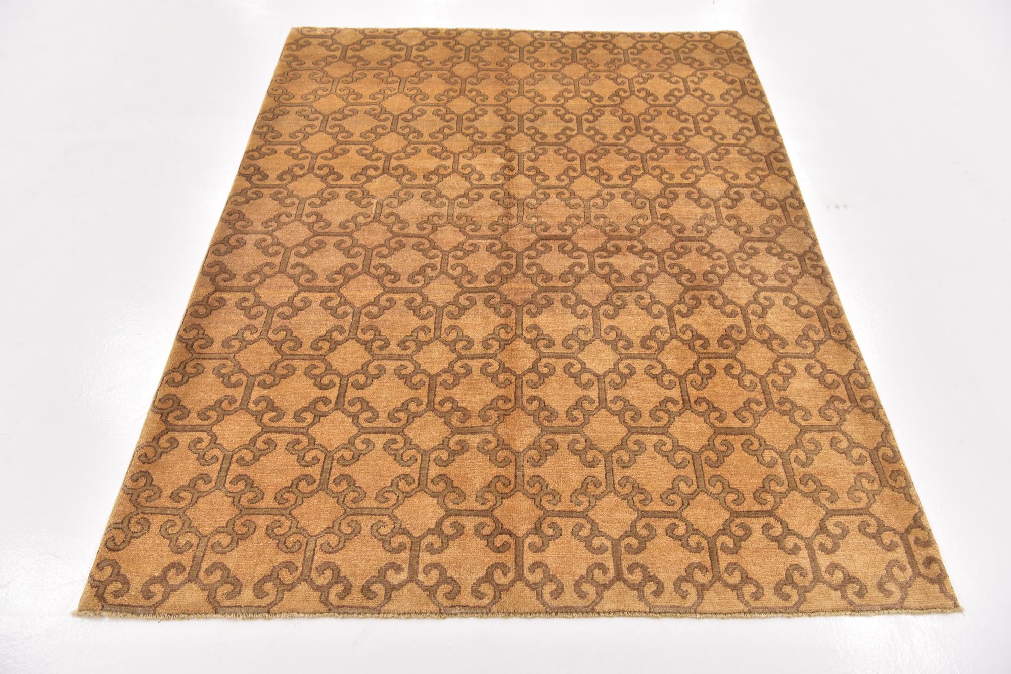 5' x 6' 6 Hand Knotted Ikat Oriental Rug