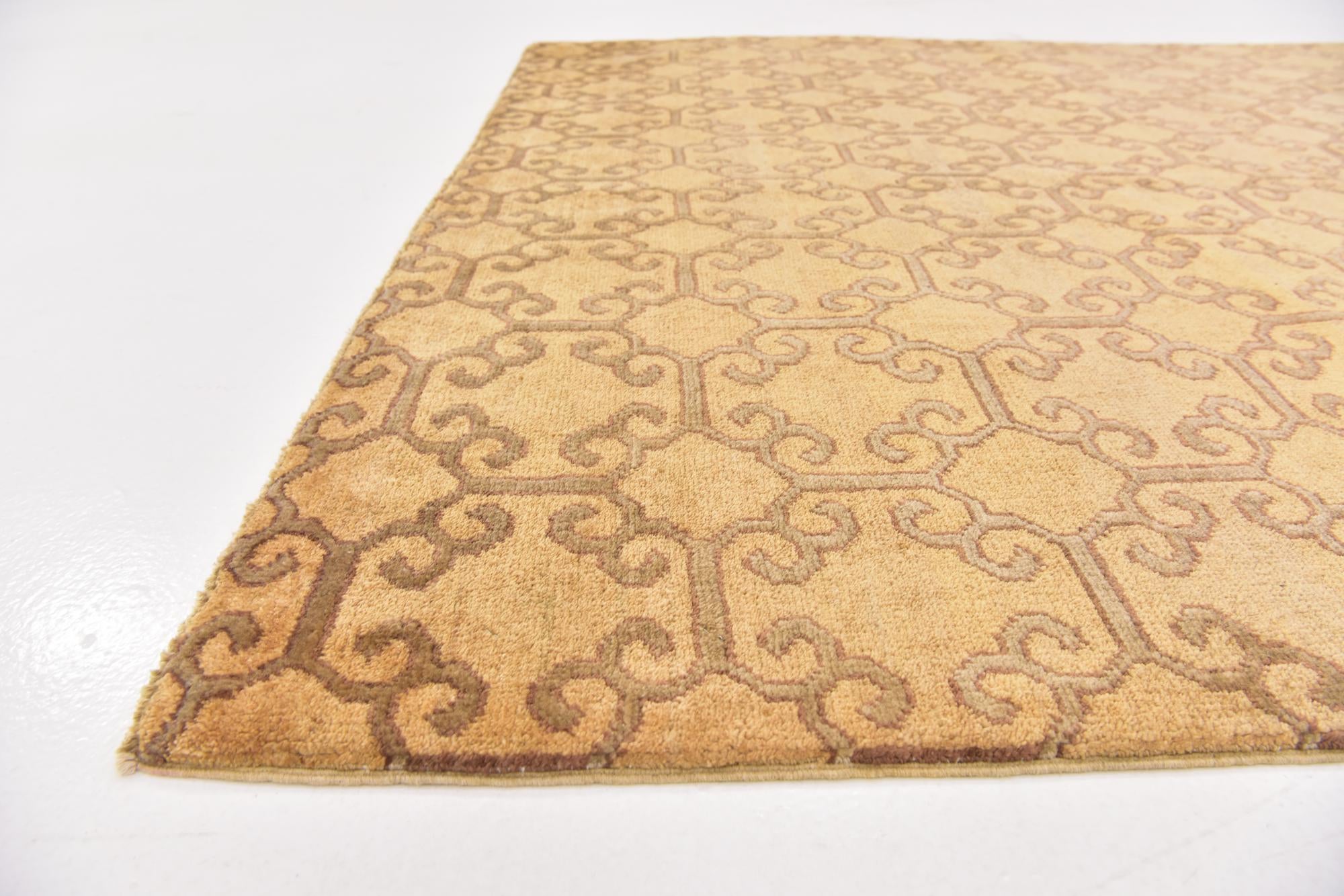 5' x 6' 6 Hand Knotted Ikat Oriental Rug