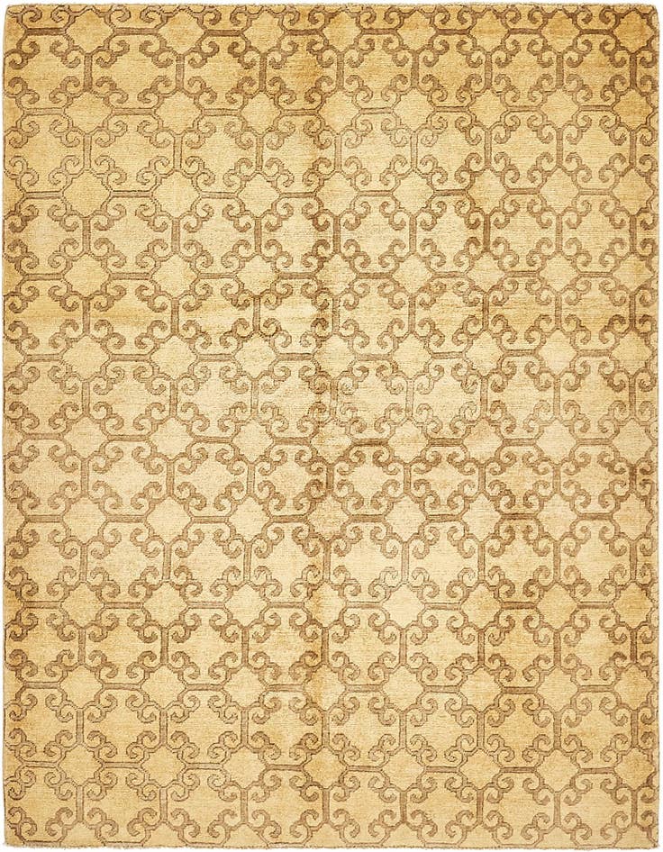 Detail image of 5' x 6' 6 Hand Knotted Ikat Oriental Rug