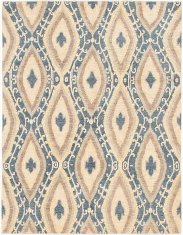 5' x 6' 5 Hand Knotted Ikat Rug