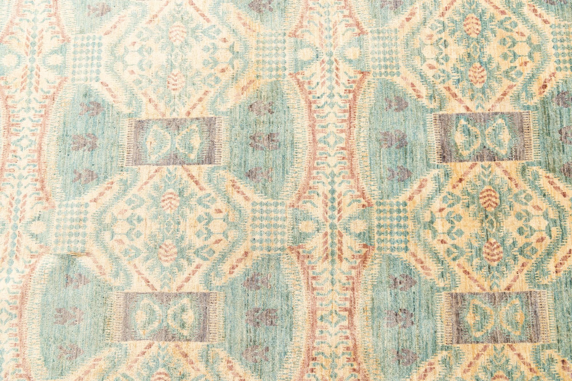 6' 10 x 9' 7 Hand Knotted Ikat Oriental Rug