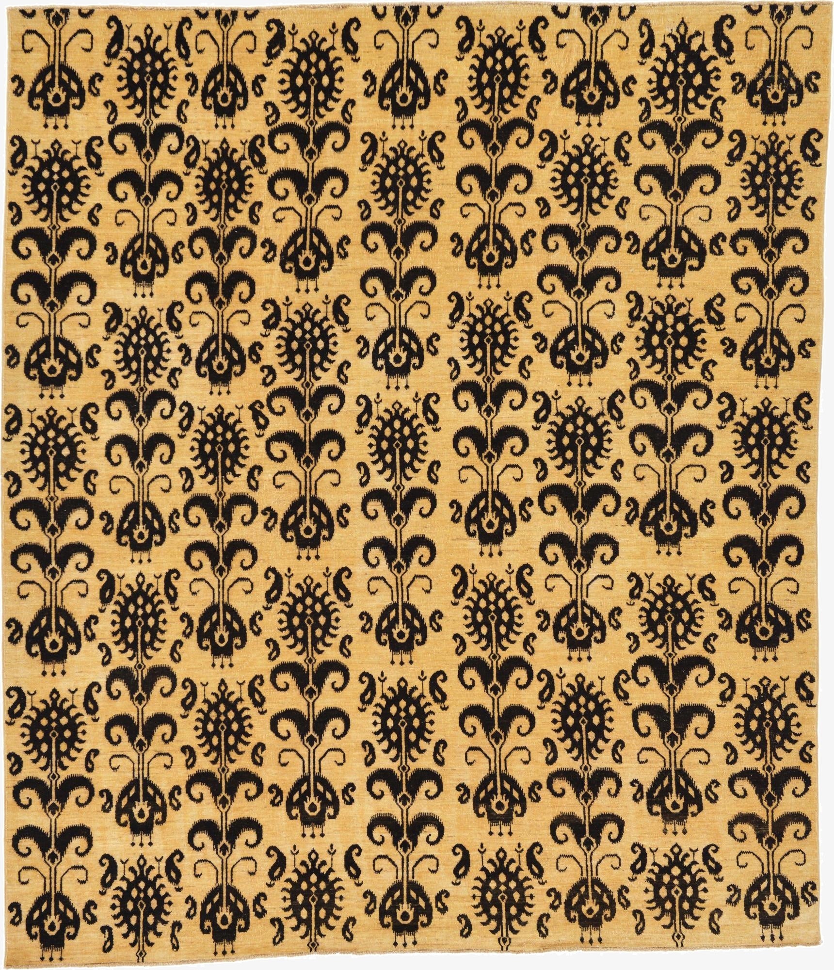 250cm x 290cm  Hand Knotted Ikat Oriental Rug