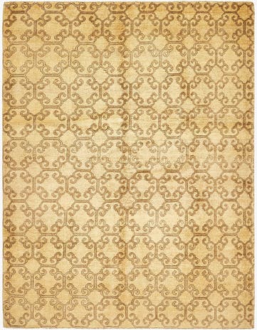 5' x 6' 6 Hand Knotted Ikat Oriental Rug