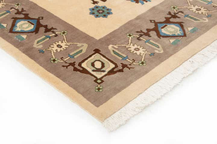 8' x 10' Hand Knotted Indo Tabriz Wool Rug