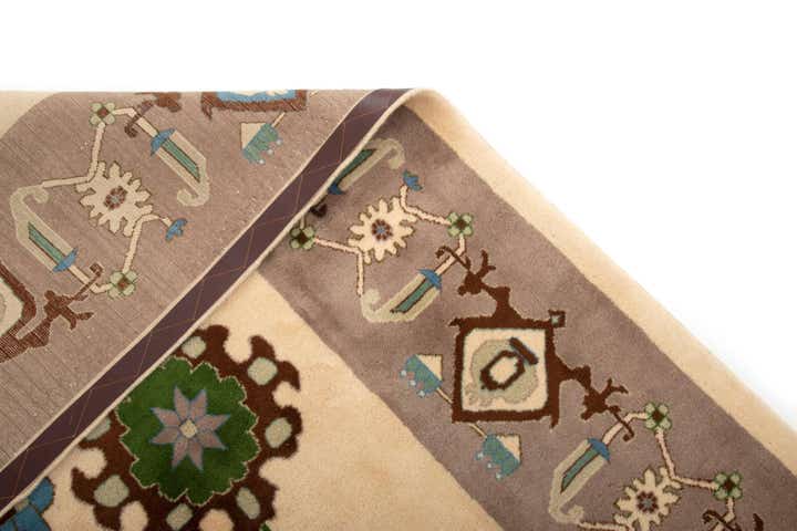 8' x 10' Hand Knotted Indo Tabriz Wool Rug