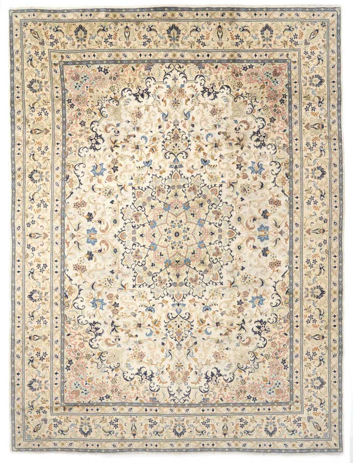 9' 4 x 12' 9 Hand Knotted Isfahan Persian Wool Rug