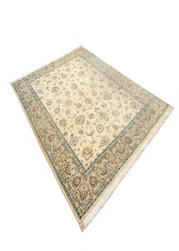 9' 7 x 12' 11 Hand Knotted Isfahan Persian Wool Rug
