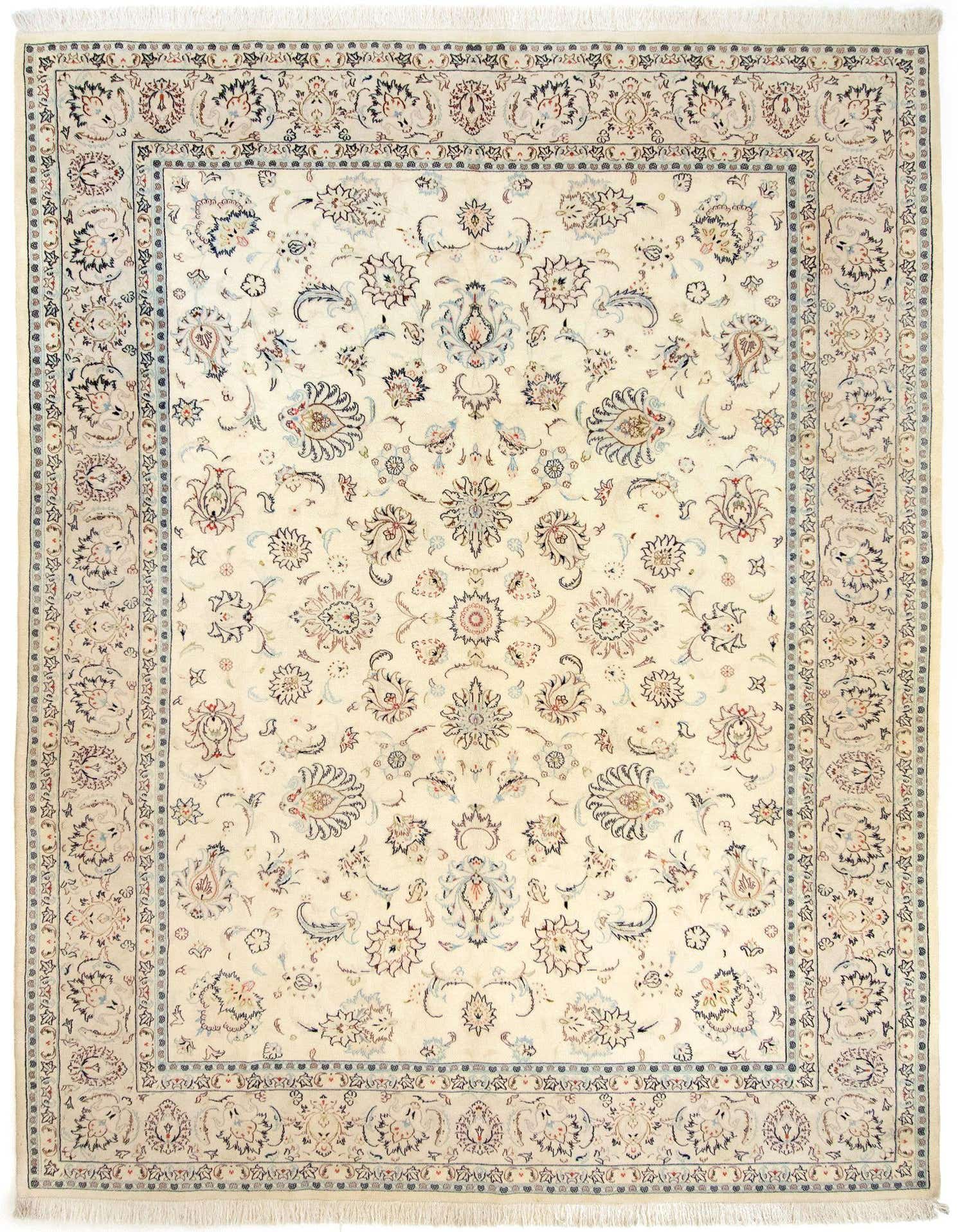 9' 7 x 12' 11 Hand Knotted Isfahan Persian Wool Rug