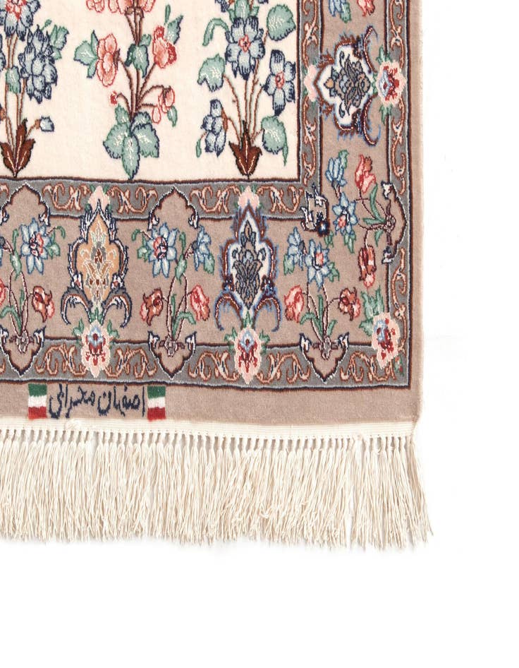 Detail image of 2' 9 x 9' 10  Hand Knotted Isfahan Rug